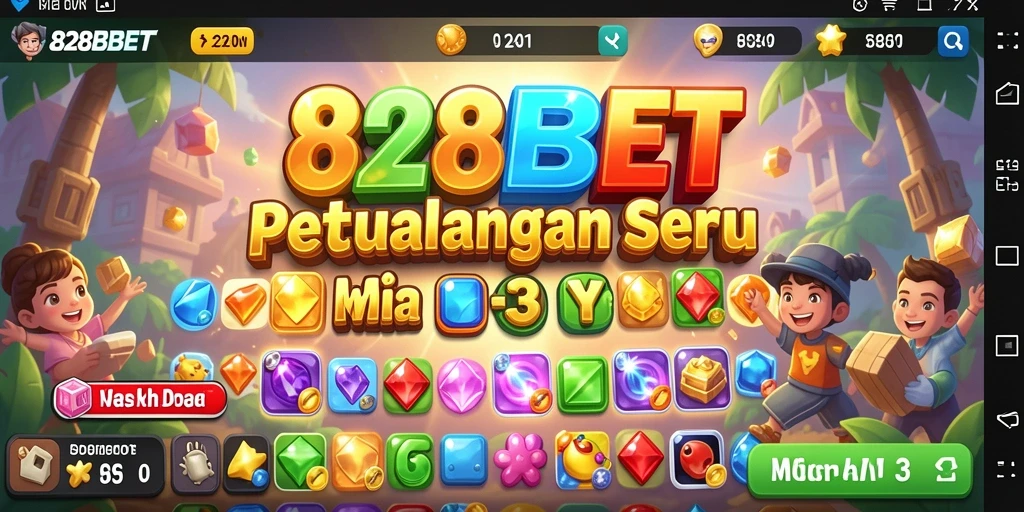 Tampilan gameplay 828BET yang menarik dalam mencocokkan elemen.