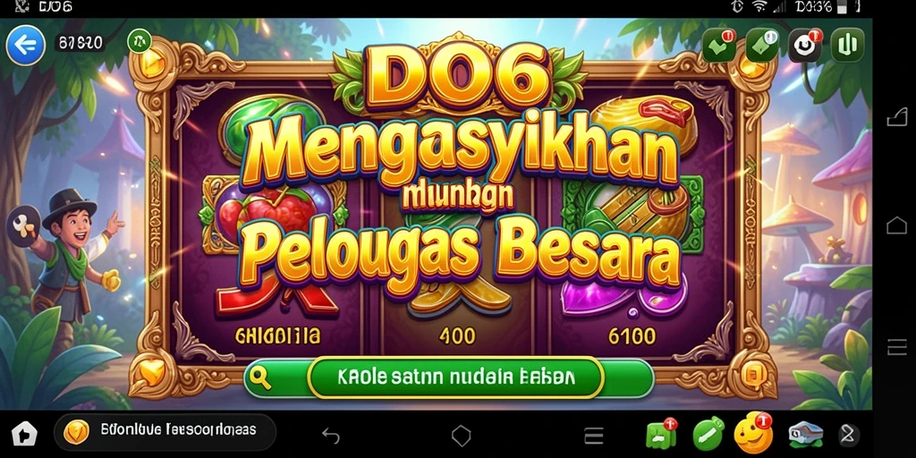 Tampilan gameplay seru dan menarik dari D06 dengan berbagai tema dan fitur.