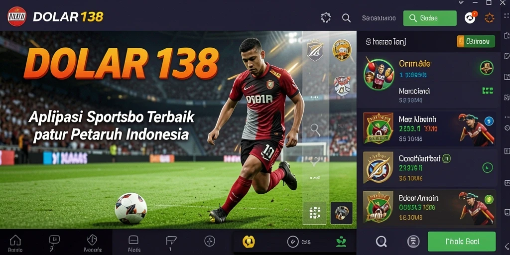 Screenshot utama DOLAR138 menampilkan tampilan antarmuka taruhan olahraga.