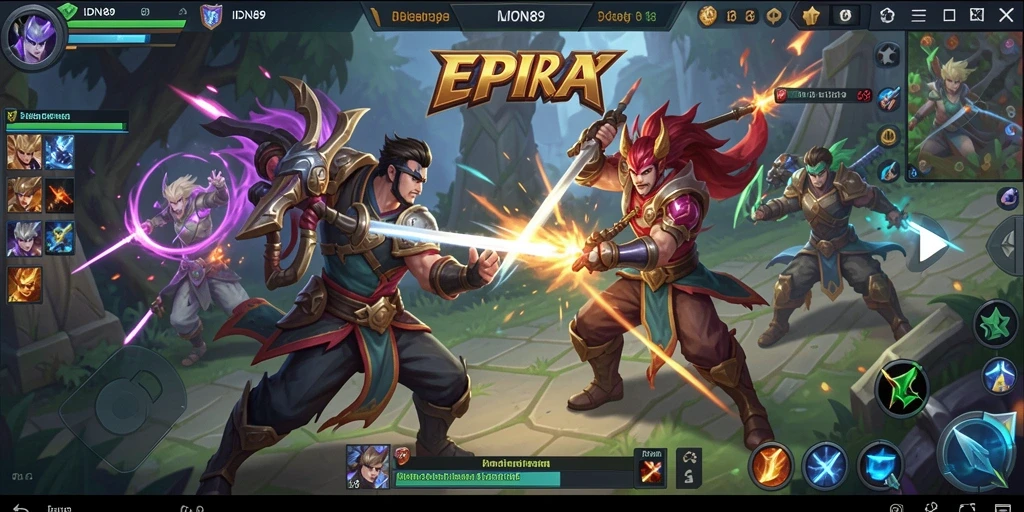 Tampilan gameplay seru dalam IDN89 dengan strategi tim yang intens.