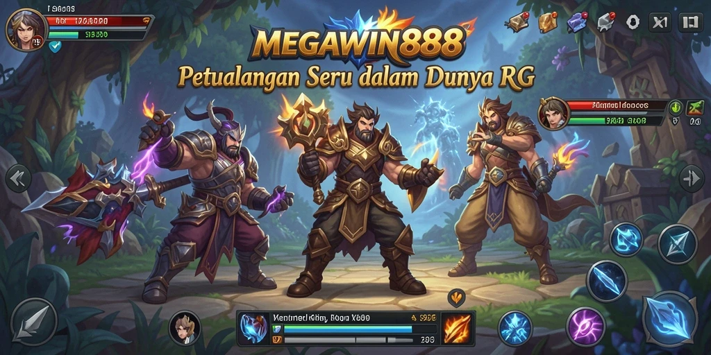 Tangkapan layar gameplay MEGAWIN888 yang menampilkan aksi seru dalam RPG.