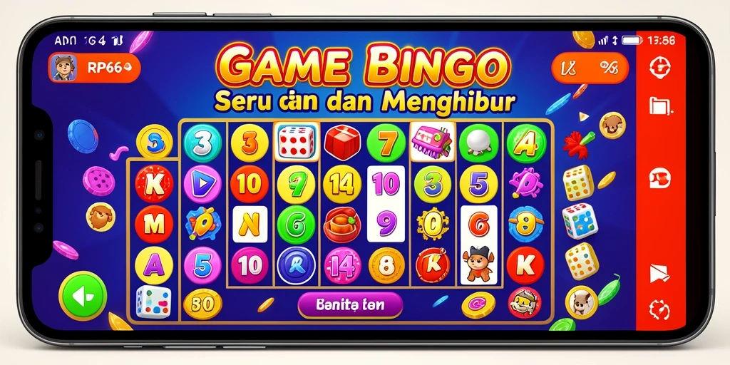 Screenshot utama RP66 menampilkan gameplay Bingo yang mendebarkan.